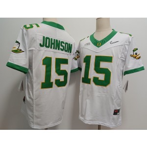 NCAA Oregon Ducks 15 Tez Johnson White F.U.S.E. Vapor Limited Men Jersey