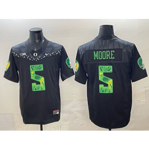 NCAA Oregon Ducks 5 Dante Moore Black Green F.U.S.E. Vapor Limited Men Jersey