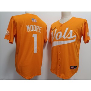 NCAA Tennessee Volunteers 1 Christian Moore Orange Vapor Limited Men Jersey