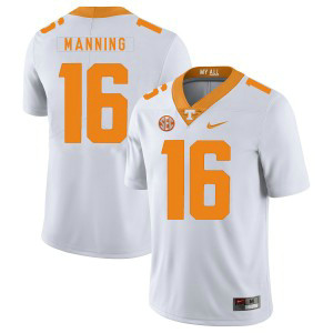 NCAA Tennessee Volunteers 16 Peyton Manning White Nike College Football Legend Men Jersey