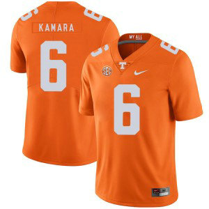 NCAA Tennessee Volunteers 6 Alvin Kamara Orange Nike College Football Legend Men Jersey