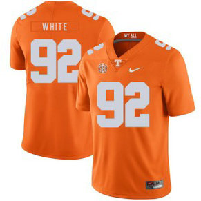 NCAA Tennessee Volunteers 92 Reggie White Orange Nike College Football Legend Men Jersey