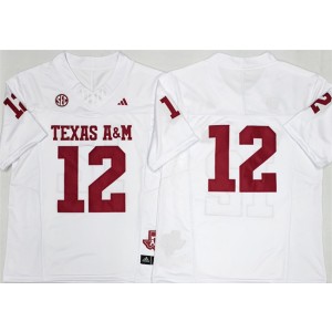 NCAA Texas A&M Aggies Lions 12 Premier Strategy White F.U.S.E. Vapor Limited Men Jersey