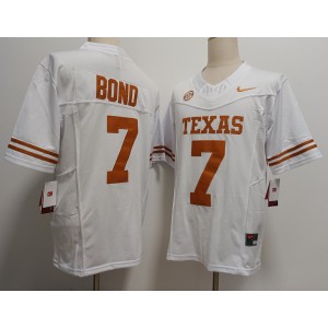 NCAA Texas Longhorn 7 Isaiah Bond White F.U.S.E. Vapor Limited Men Jersey with Sec Patch