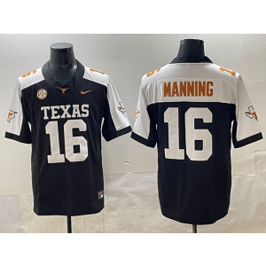 NCAA Texas Longhorns 16 Arch Manning Black F.U.S.E. Vapor Limited Men Jersey