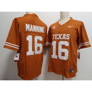 NCAA Texas Longhorns 16 Arch Manning Orange F.U.S.E. Vapor Limited Men Jersey