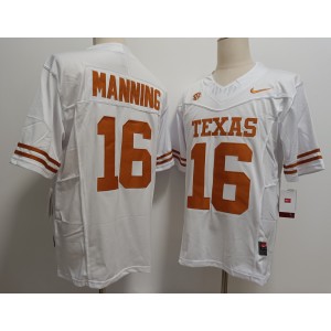 NCAA Texas Longhorns 16 Arch Manning White F.U.S.E. Vapor Limited Men Jersey