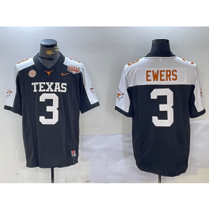 NCAA Texas Longhorns 3 Quinn Ewers Navy F.U.S.E. Vapor Limited Men Jersey