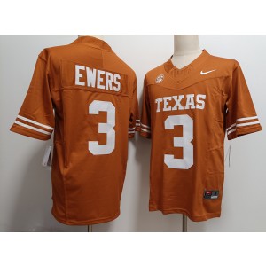 NCAA Texas Longhorns 3 Quinn Ewers Orange F.U.S.E. Vapor Limited Men Jersey