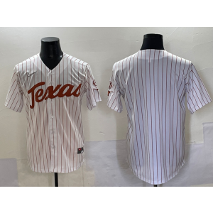 NCAA Texas Longhorns Blank White Baseball Vapor Limited Men Jersey