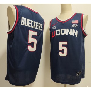 NCAA UConn Huskies 5 Paige Bueckers Navy Vapor Limited Men Jersey