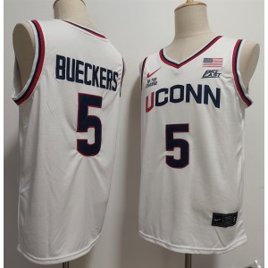 NCAA UConn Huskies 5 Paige Bueckers White Vapor Limited Men Jersey
