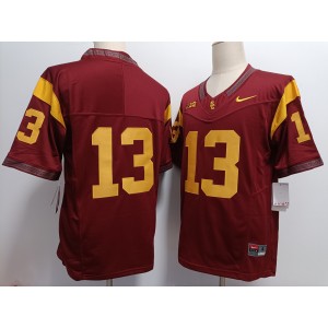NCAA USC Trojans 13 Red F.U.S.E. Vapor Limited Men Jersey