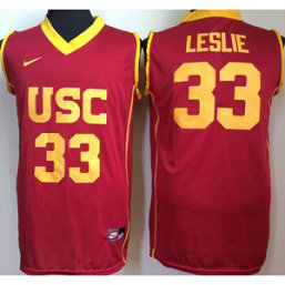NCAA USC Trojans 33 Lisa Leslie Red College Basketball Men Jersey