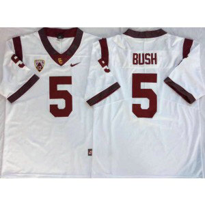NCAA USC Trojans 5 Reggie Bush White College Football Men Jersey
