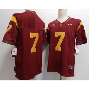 NCAA USC Trojans 7 Miller Moss Red F.U.S.E. Vapor Limited Men Jersey with Big Patch