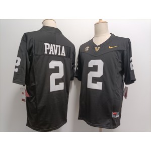 NCAA Vanderbilt Commodores 2 Diego Pavia Black F.U.S.E. Vapor Limited Men Jersey