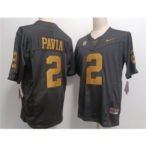 NCAA Vanderbilt Commodores 2 Diego Pavia Black Gold F.U.S.E. Vapor Limited Men Jersey