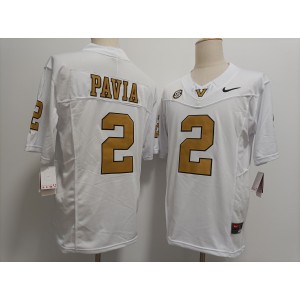 NCAA Vanderbilt Commodores 2 Diego Pavia White F.U.S.E. Vapor Limited Men Jersey