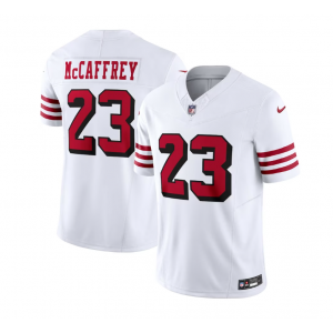 NFL 49ers 23 Christian McCaffrey White Throwback Jersey