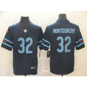 NFL Bears 32 David Montgomery City Edition Navy Jersey