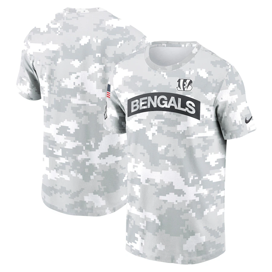 NFL Benglas 2024 White Grey Salute To Service t shirt