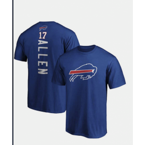 NFL Bills 17 Josh Allen Blue T-shirt