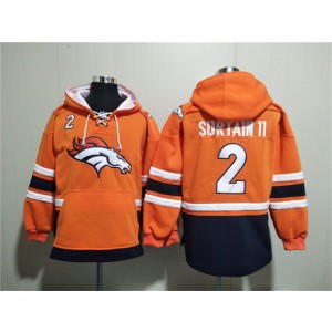 NFL Broncos 2 Pat Surtain II Orange Ageless Must-Have Lace-Up Pullover Hoodie
