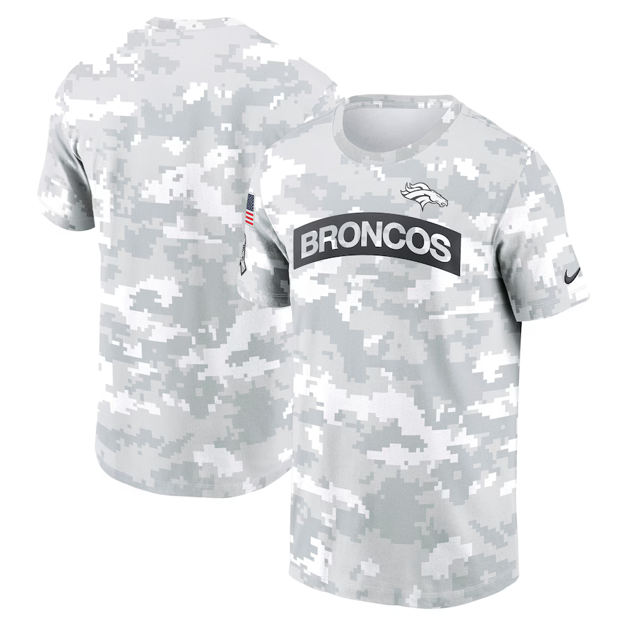 NFL Broncos 2024 White Grey Salute To Service t shirt