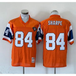 NFL Broncos 84 Shannon Sharpe Orange 75TH Throwback Men Jersey
