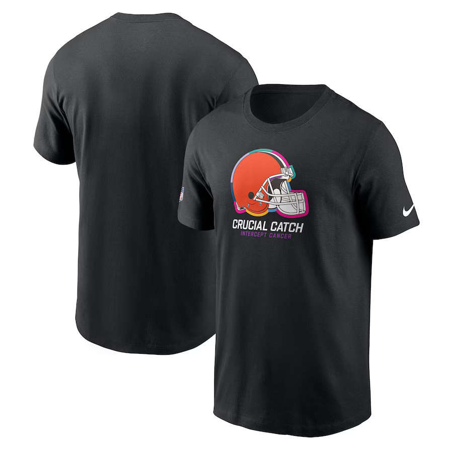NFL Browns Charcoal 2024 Crucial Catch Performance T-Shirt
