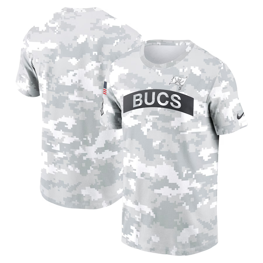 NFL Buccaneers 2024 White Grey Salute to Service t shirt