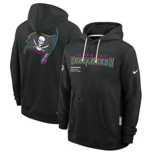 NFL Buccaneers Black 2025 Crucial Catch Dri-FIT Hoodie