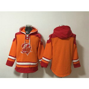 NFL Buccaneers Blank Orange Red Ageless Must-Have Lace-Up Pullover Hoodie NFL Buccaneers Blank Orange Red Ageless Must-Have Lace-Up Pullover Hoodie