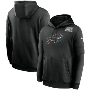 NFL Buffalo Bills 2020 Black Crucial Catch Sideline Performance Pullover Hoodie