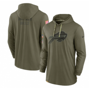 NFL Buffalo Bills 2022 Olive Salute to Service Tonal Pullover Hoodie