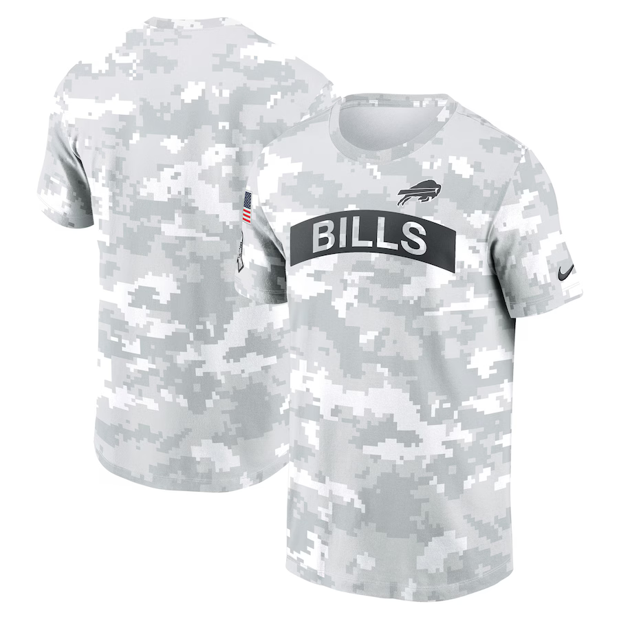 NFL Buffalo Bills 2024 White Grey Salute To Service t shirt