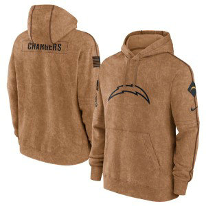 NFL Chargers 2023 Brown Salute to Service Pullover Hoodie