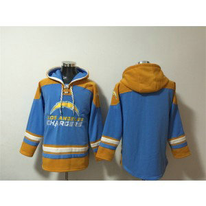 NFL Chargers Blank Blue Ageless Must-Have Lace-Up Pullover Hoodie NFL Chargers Blank Blue Ageless Must-Have Lace-Up Pullover Hoodie