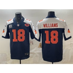 NFL Chicago Bears 18 Caleb Williams Blue Throwback F.U.S.E. Vapor Limited Men Jersey with VMH Patch & C Patch NFL Chicago Bears 18 Caleb Williams Blue Throwback F.U.S.E. Vapor Limited Men Jersey with VMH Patch & C Patch