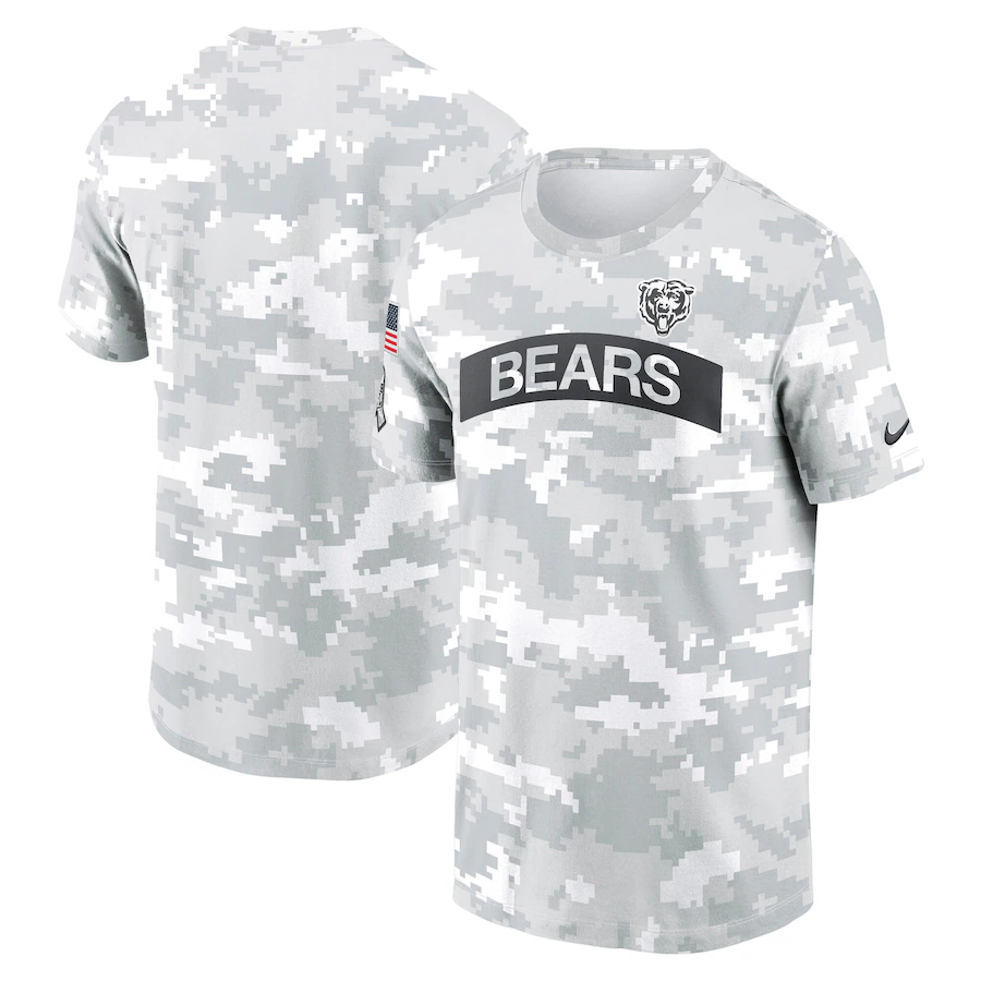 NFL Chicago Bears 2024 White Grey Salute To Service t shirt