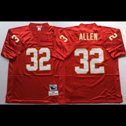 NFL Chiefs 32 Marcus Allen Red M&N Throwback Men Jersey