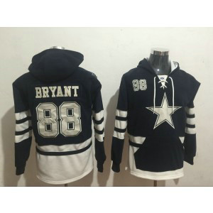 NFL Dallas Cowboys 88 Dez Bryant Navy All Stitched Hooded Men Sweatshirt