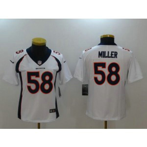 NFL Denver Broncos 58 Von Miller White Vapor Untouchable Women Jersey