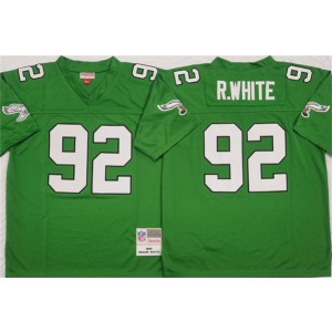 NFL Eagles 92 Reggie White Kelly Green Throwback Men Jersey