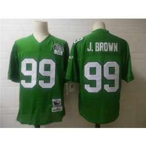 NFL Eagles 99 Jerome Brown Green Throwback Men Jersey
