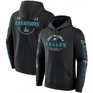 NFL Eagles Black Super Bowl LIX Champions Big & Tall Pullover Hoodie