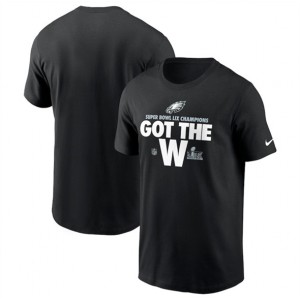 NFL Eagles Black Super Bowl LIX Champions Parade T-Shirt