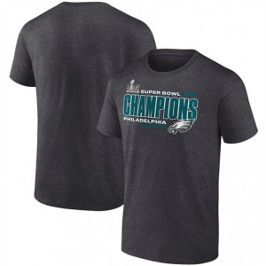 NFL Eagles Heather Charcoal Super Bowl LIX Champions Big & Tall Under The Lights T-Shirt