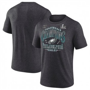 NFL Eagles Heather Charcoal Super Bowl LIX Champions T-Shirt